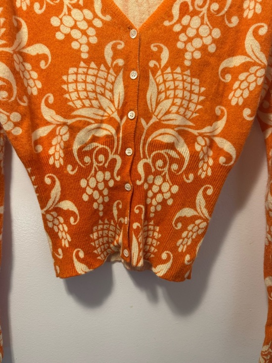 Orange lucky brand Floral Button-Front Cardigan - Picture 2 of 6